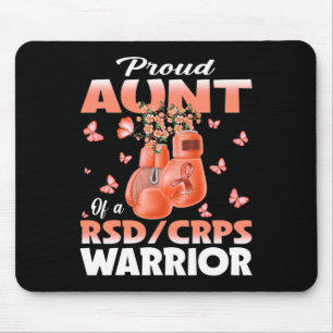 Proud Aunt Of A Rsd Crps Warrior Awareness Boxing Mouse Pad