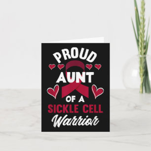 Proud Aunt Of A Sickle Cell Warrior Sickle Cell Card