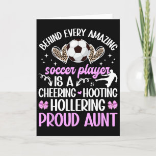 Proud Aunt Of A Soccer Player Auntie Soccer Aunt Card