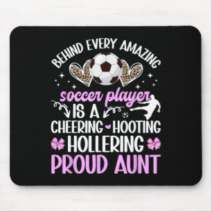 Proud Aunt Of A Soccer Player Auntie Soccer Aunt Mouse Pad