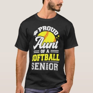Proud Aunt Of A Softball Senior 2024 Graduate T-Shirt