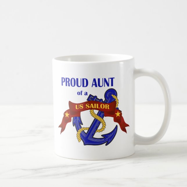 Proud Aunt of a US Sailor Coffee Mug (Right)