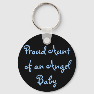 Proud Aunt of an Angel Baby Key Ring