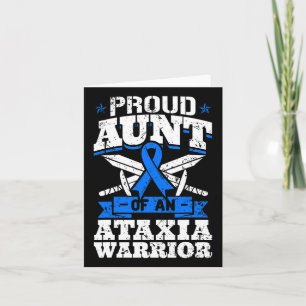 Proud Aunt Of An Ataxia Warrior Awareness Ribbon D Card