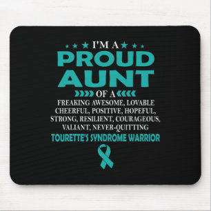 Proud Aunt Of Tourette's Syndrome Warrior T Mouse Pad