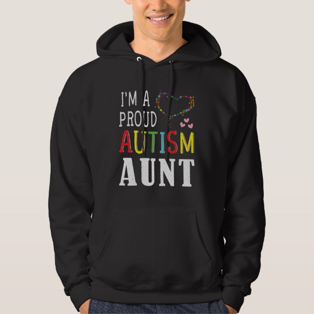 Proud Aunt Puzzle Special Autism Awareness Hoodie (Front)