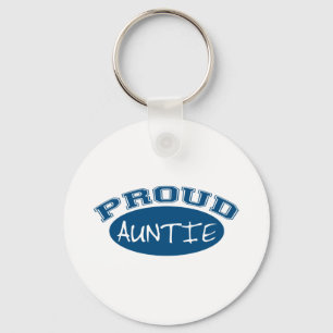 Proud Auntie (Blue) Key Ring