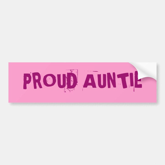 Proud Auntie Bumper Sticker (Front)