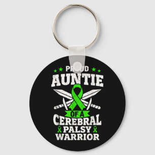 Proud Auntie Cerebral Palsy Warrior Syndrome Key Ring