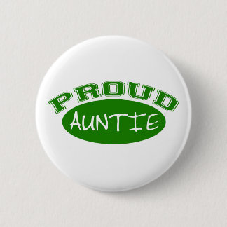Proud Auntie (Green) 6 Cm Round Badge