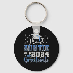 Proud Auntie Of 2024 Graduate Awesome Family Colle Key Ring