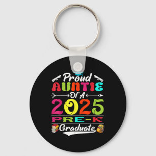 Proud Auntie Of 2025 Pre-k Graduate Graduation Pre Key Ring