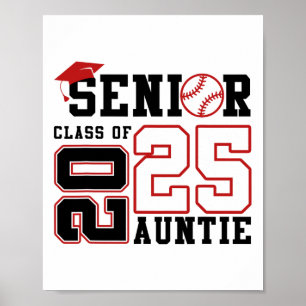 Proud Auntie Of A Bysebyll Senior 2025 Graduation  Poster