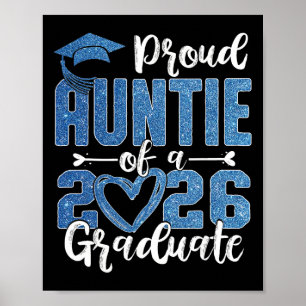 Proud Auntie Of A Cl Of 2026 Graduate Senior Gradu Poster