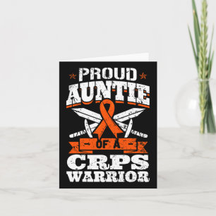 Proud Auntie Of A Crps Warrior Rsd Awareness Ribbo Card