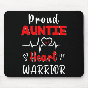 Proud Auntie Of A Heart Warrior Chd Awareness Surv Mouse Pad