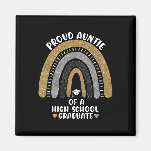 Proud Auntie Of A High School Graduate Rainbow Magnet