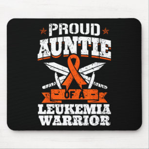 Proud Auntie Of A Leukaemia Warrior Awareness Bloo Mouse Pad