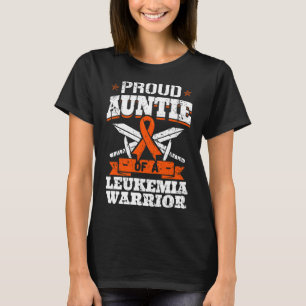Proud Auntie Of A Leukaemia Warrior Awareness Bloo T-Shirt