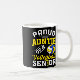 Proud Auntie Of A Volleyll Senior 2025 Graduation  Coffee Mug