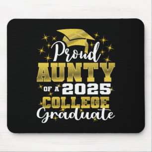 Proud Aunty Of 2025 College Graduate Family 24 Gra Mouse Pad