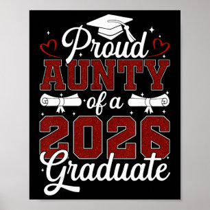 Proud Aunty Of A Cl Of 2026 Graduate Senior Gradua Poster