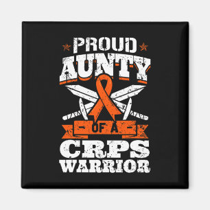 Proud Aunty Of A Crps Warrior Rsd Awareness Ribbon Magnet