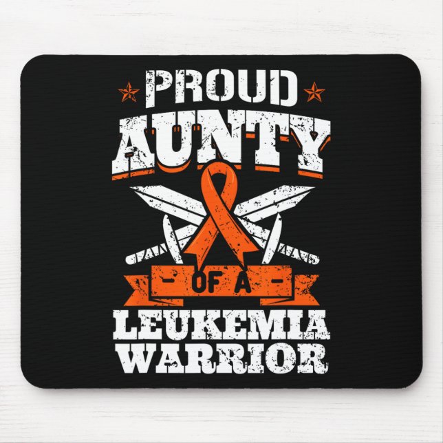 Proud Aunty Of A Leukaemia Warrior Tia Awareness B Mouse Pad (Front)