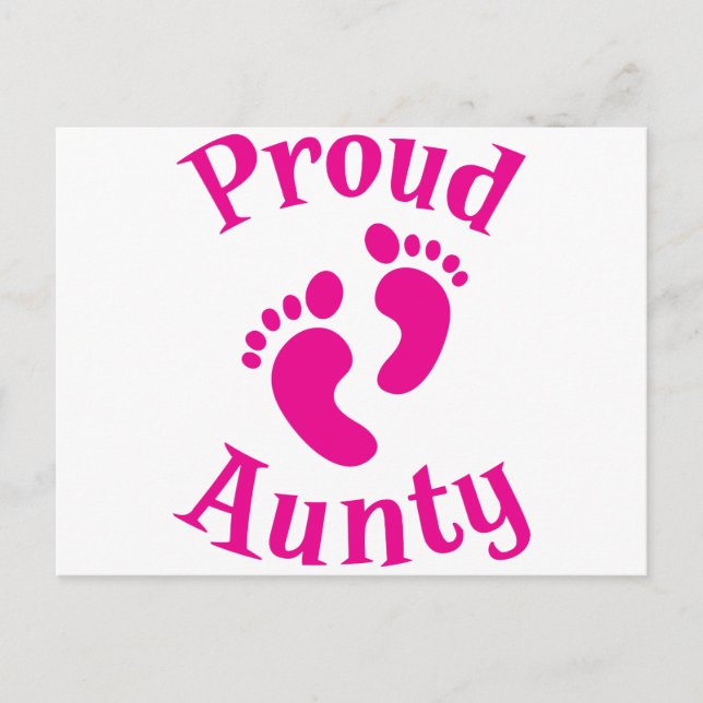 proud aunty with cute feet postcard (Front)
