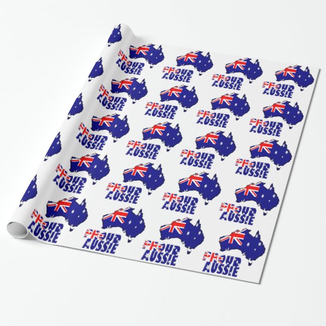 proud Aussie Wrapping Paper (Unrolled)