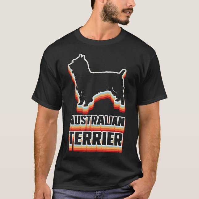 Proud Australian Terrier owner Retro Shirt, Austra T-Shirt (Front)