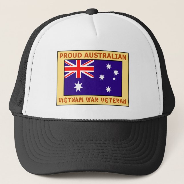 PROUD AUSTRALIAN VIETNAM WAR VET TRUCKER HAT (Front)
