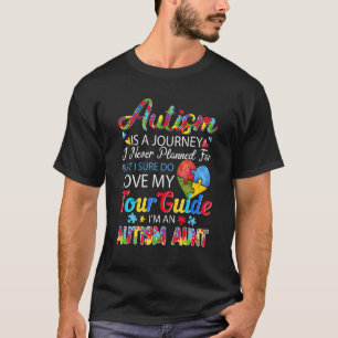Proud Autism Aunt Heart Puzzle Autism Awareness Da T-Shirt