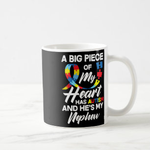 Proud Autism Aunt Uncle Autistic Nephew Autism Awa Coffee Mug
