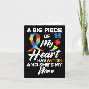 Proud Autism Aunt _ Uncle Autistic Niece Autism Aw Card