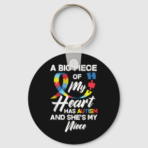 Proud Autism Aunt _ Uncle Autistic Niece Autism Aw Key Ring