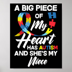 Proud Autism Aunt _ Uncle Autistic Niece Autism Aw Poster