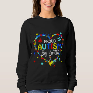 Proud Autism Big Brother Heart Puzzle Autism Aware Sweatshirt