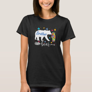 Proud Autism Brother Bear Puzzle Autism Awareness T-Shirt