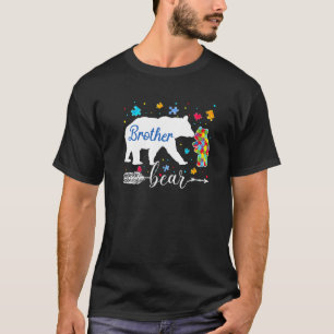 Proud Autism Brother Bear Puzzle Autism Awareness T-Shirt