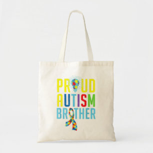 Proud Autism Brother Sibling Autism Awareness T-S Tote Bag