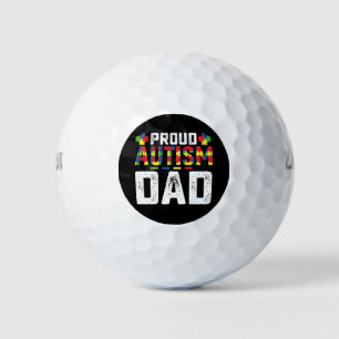 Proud Autism Dad Awareness Autistic Family Golf Balls