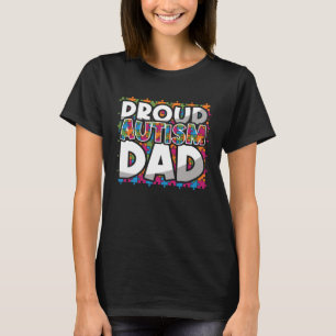 Proud Autism Dad Colourful Puzzle April Autism Awa T-Shirt