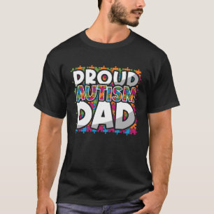 Proud Autism Dad Colourful Puzzle April Autism Awa T-Shirt