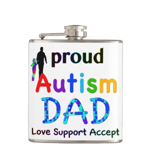 Proud Autism Dad Hip Flask