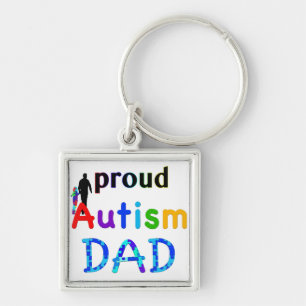 Proud Autism Dad Key Ring