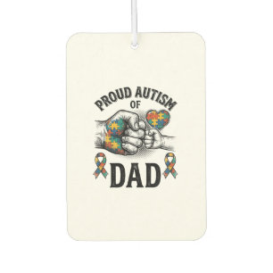 Proud Autism Dad Vintage Engraving Awareness Shirt Car Air Freshener