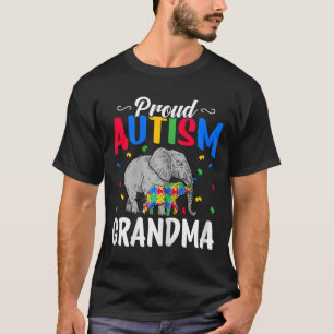 Proud Autism Grandma - Autistic Elephant Autism Aw T-Shirt