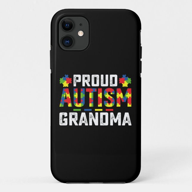 Proud Autism Grandma Awareness Autistic Family Case-Mate iPhone Case (Back)