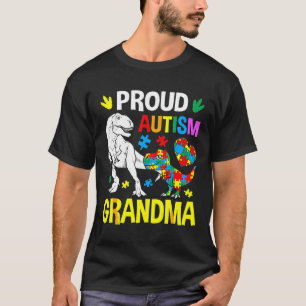 Proud Autism Grandma Big Dinosaur Rex Autism Child T-Shirt